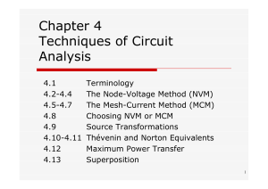 Chapter 4 Techniques of Circuit Analysis