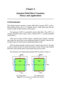 Chapter 4 Junction Field Effect Transistor Theory and Applications
