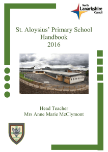 St Aloysius Primary School handbook 2016