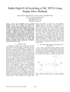 Stable High dV/dt Switching of SiC JFETs Using Simple Drive Methods