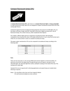 Compact fluorescent lamps (CFL)