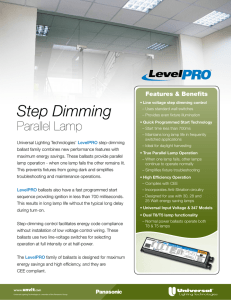Step Dimming - Universal Lighting Technologies