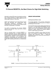 AN804 P-Channel MOSFETs, the Best Choice for High