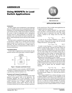 AND9093 - Using MOSFETs in Load Switch Applications
