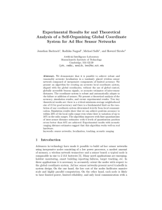 Experimental Results for and Theoretical Analysis of a Self