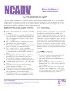 Domestic Violence Statistics - National Coalition Against Domestic