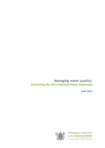 PCE - Managing Water Quality - Parliamentary Commissioner for the