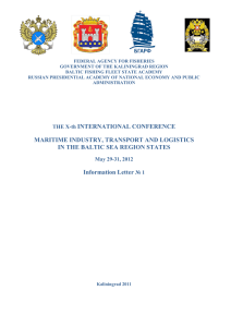 THE X-th INTERNATIONAL CONFERENCE MARITIME INDUSTRY
