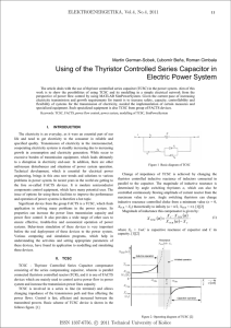 Using of the Thyristor Controlled Series Capacitor in Electric Power