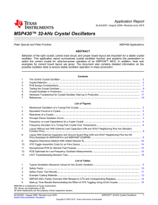 MSP430™ 32-kHz Crystal Oscillators (Rev. C)