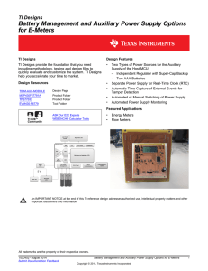 Battery Management and Auxiliary Power Supply Options for E