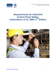 Requirements for Industrial Control Panel Safety, Effective