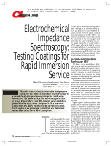 Electrochemical Impedance Spectroscopy: Testing Coatings for