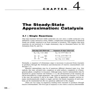 Chapter 4 - The Steady-State Approximation: Catalysis