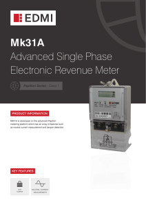 Mk31A Advanced Single Phase Electronic Revenue Meter