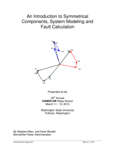 An Introduction to Symmetrical Components, System Modeling and