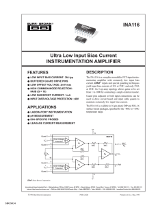Ultra Low Input Bias Current Instrumentation