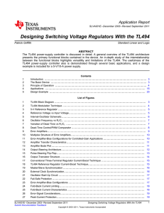 Designing Switching Voltage Regulators With