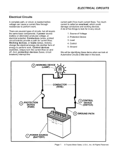 Electrical Circuits ELECTRICAL CIRCUITS