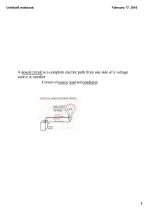 A closed circuit is a complete electric path from one side of a voltage