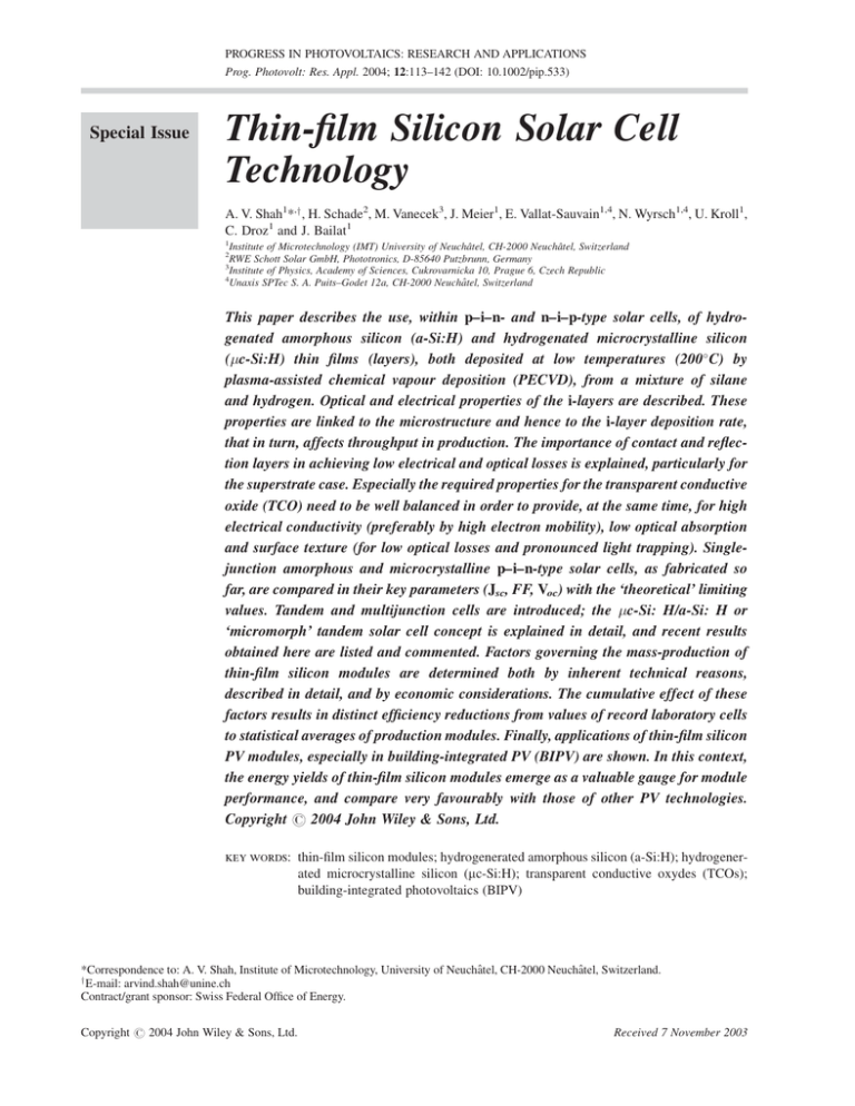 phd thesis thin film solar cells