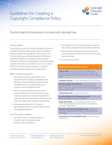 Guidelines for Creating a Copyright Compliance Policy