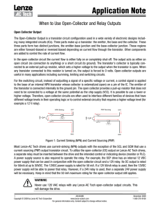 When to Use Open-Collector and Relay Outputs