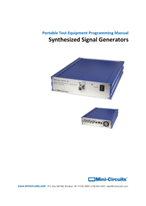 Synthesized Signal Generators