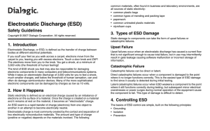 Electrostatic Discharge (ESD)