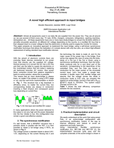 A novel high efficient approach to input bridges