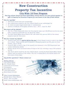 New Construction Property Tax Incentive