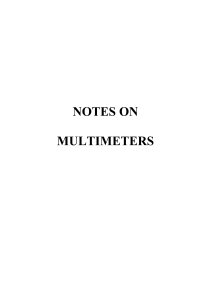 NOTES ON MULTIMETERS