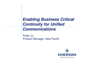 Enabling Business Critical Continuity for Unified