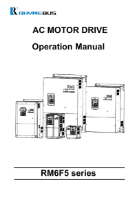 AC MOTOR DRIVE Operation Manual RM6F5 series