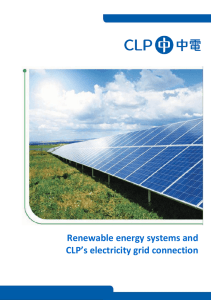 Renewable energy systems and CLP`s electricity grid connection