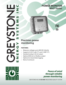 POWER MONITOR WHT Series Precision power monitoring