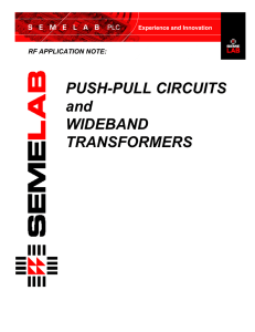 Push-Pull Circuits and Wideband Transformers