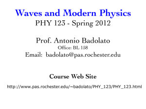 Waves and Modern Physics
