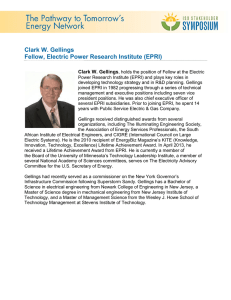 Clark W. Gellings Fellow, Electric Power Research Institute (EPRI)