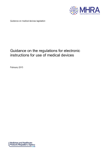 Guidance on the regulations for electronic instructions for use of