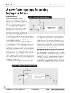 A new filter topology for analog high-pass filters