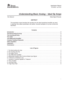 Understanding Basic Analog - Ideal Op Amps