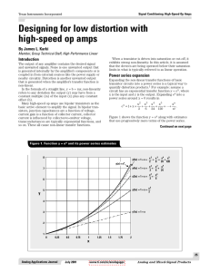 Designing for low distortion with high