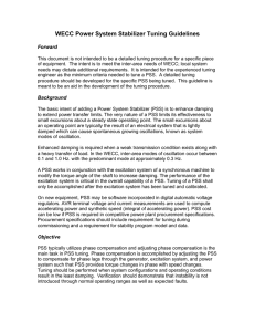 WECC Power System Stabilizer Tuning Guidelines