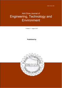 arid zone journal of engineering, technology and environment
