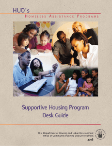 Supportive Housing Program (SHP) Desk Guide