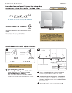 Round or Square Type Down Light Housing IC with Remote