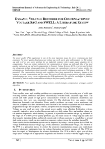 dynamic voltage restorer for compensation of voltage sag and swell