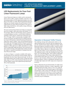 LED Replacements for Four-Foot Linear Fluorescent Lamps
