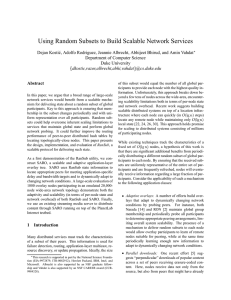 Using Random Subsets to Build Scalable Network Services